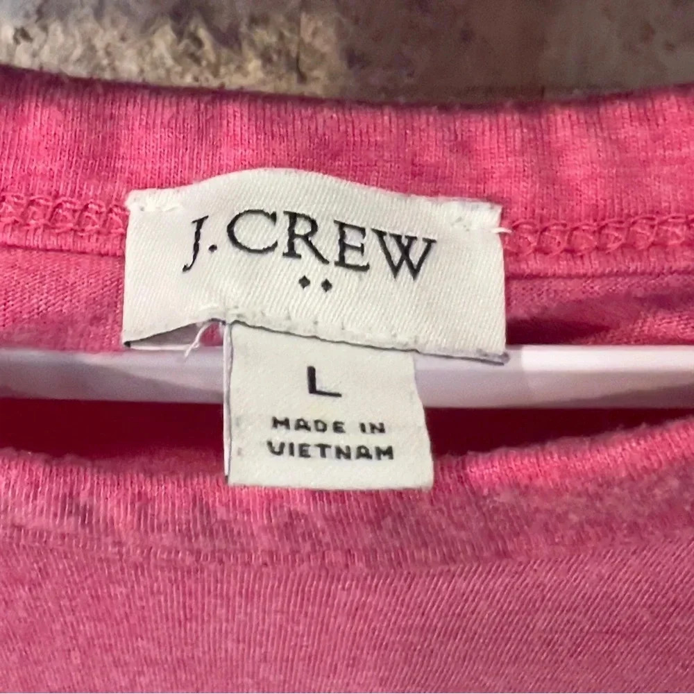 J Crew Large pink shirt with open back